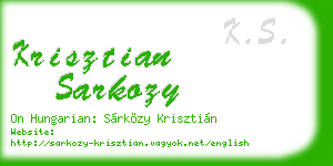 krisztian sarkozy business card